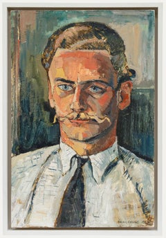 Brian Chugg (1926-2003) - 1952 Oil, Portrait of a Young Man