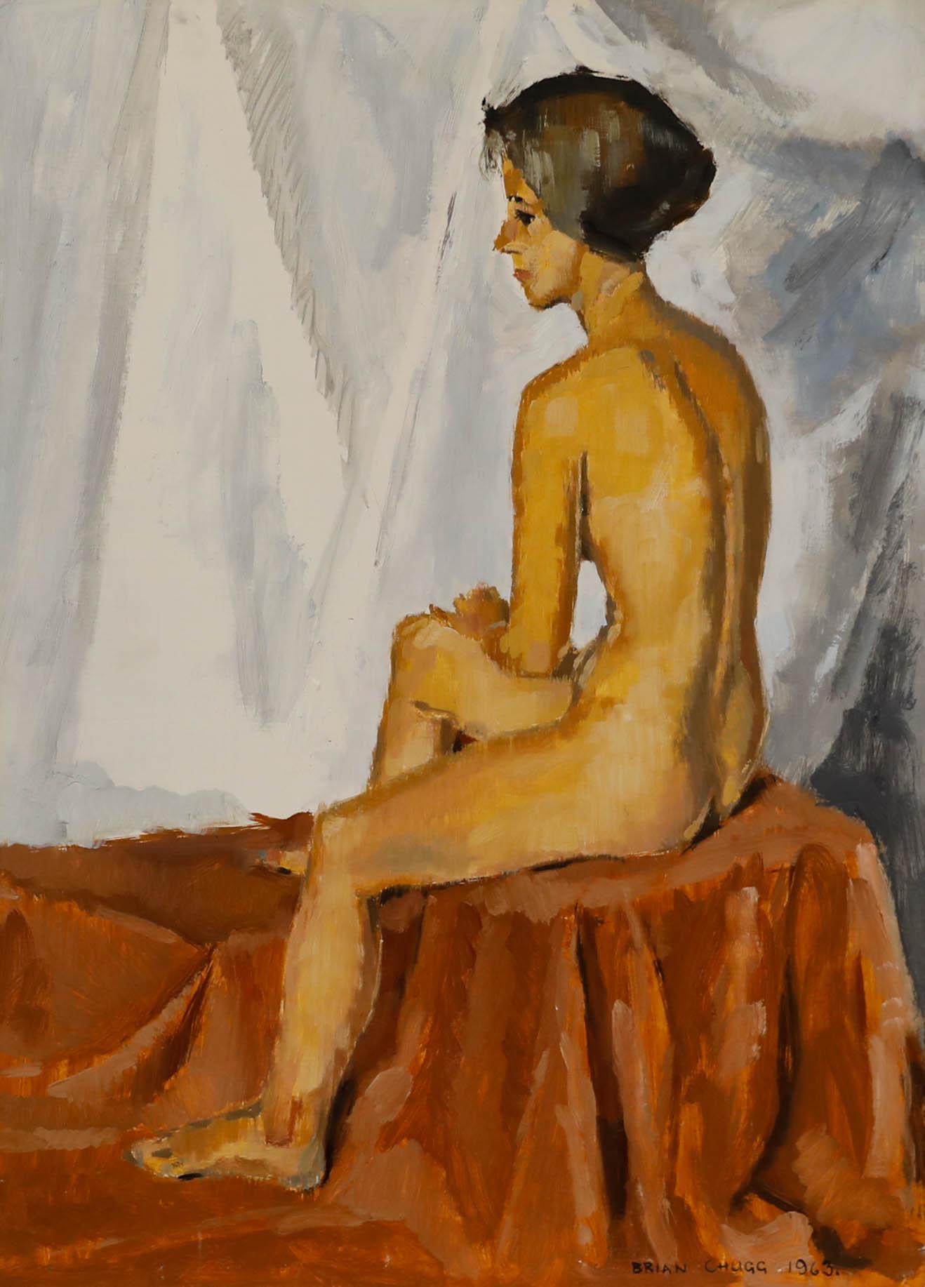 Brian Chugg (1926-2003) - Mitte 20. Jahrhundert Öl, Champêtre Akt – Painting von Unknown