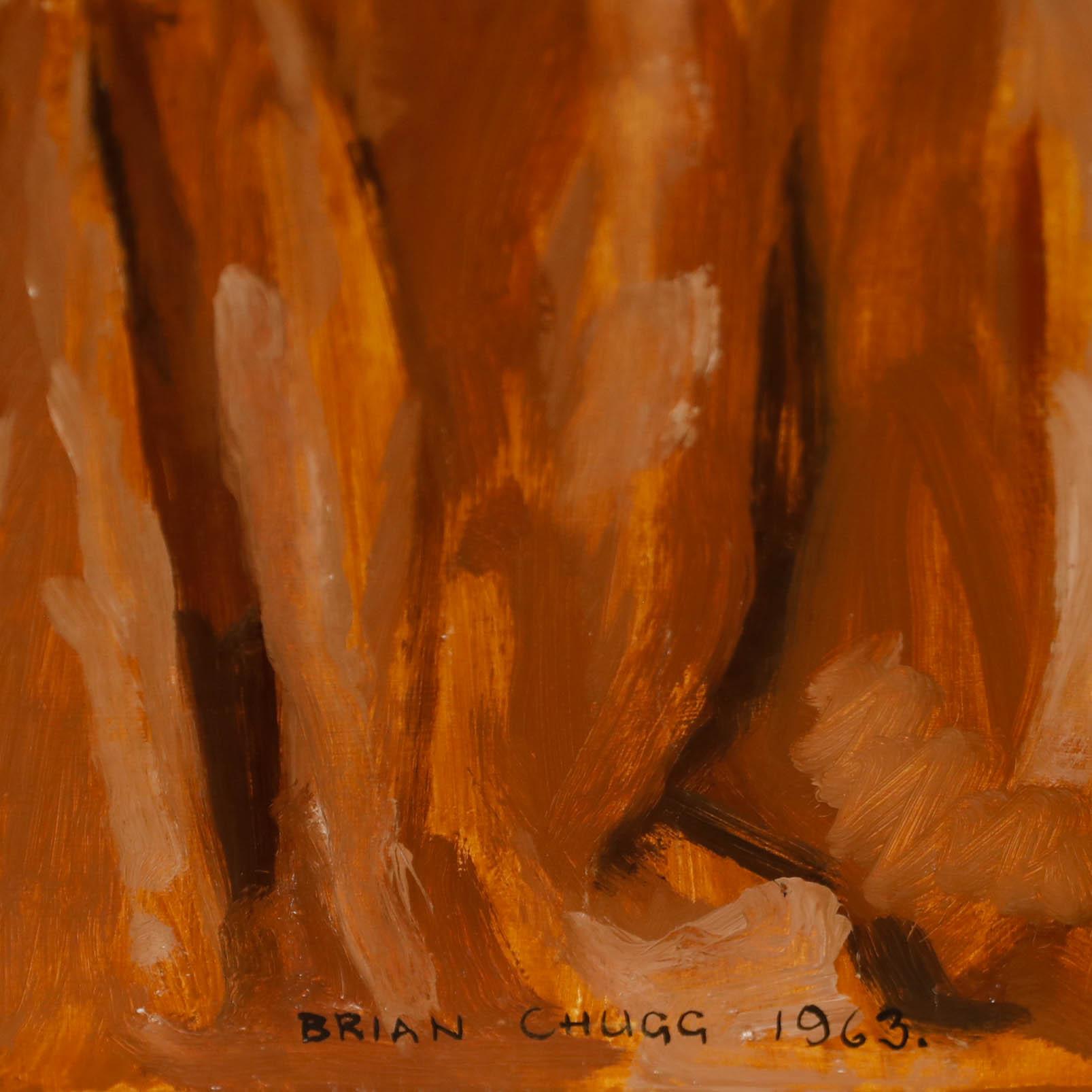Brian Chugg (1926-2003) - Mitte 20. Jahrhundert Öl, Champêtre Akt im Angebot 1