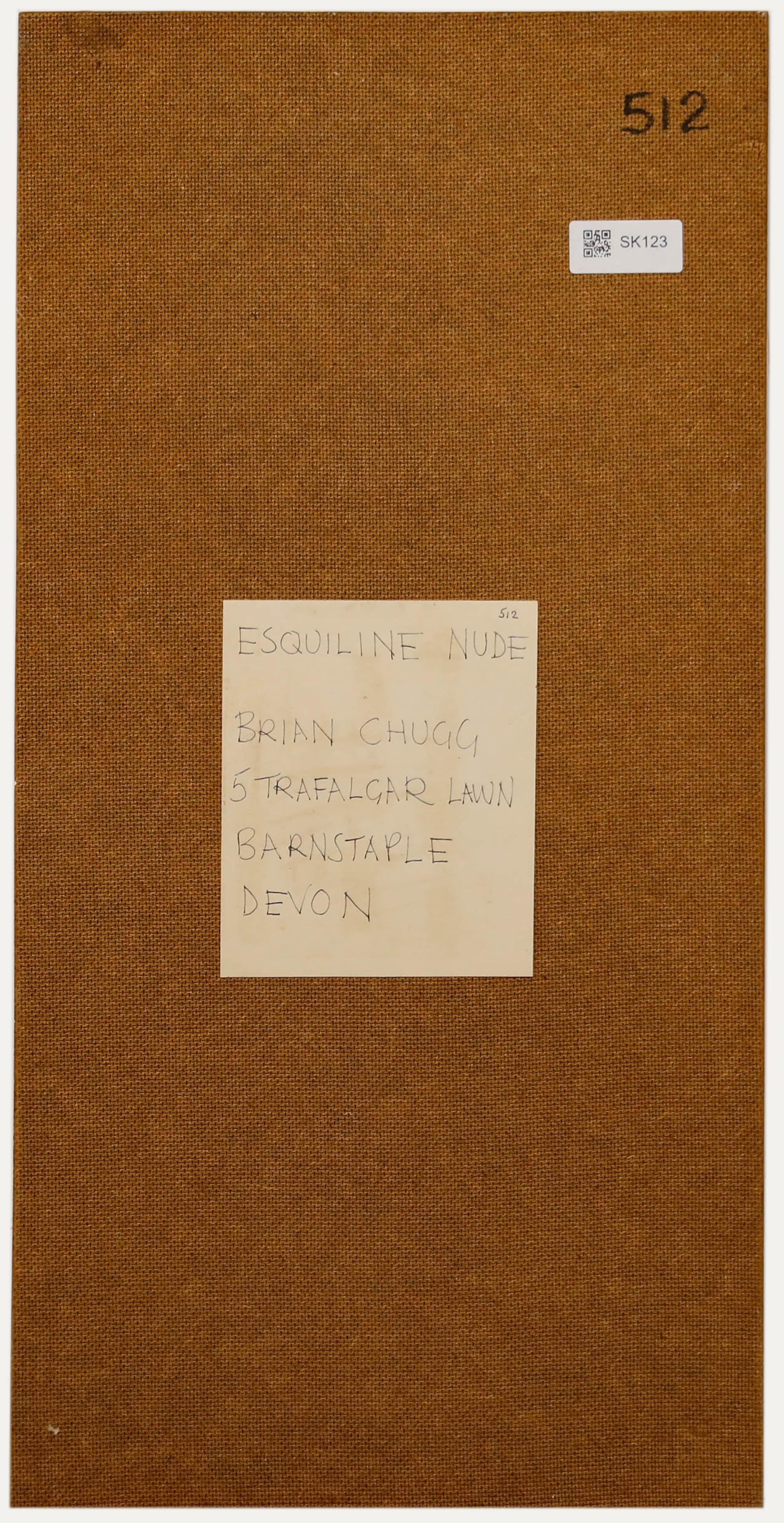 Brian Chugg (1926-2003) - Öl, Esquiline-Akt, Mitte des 20. Jahrhunderts (Schwarz), Nude Painting, von Unknown