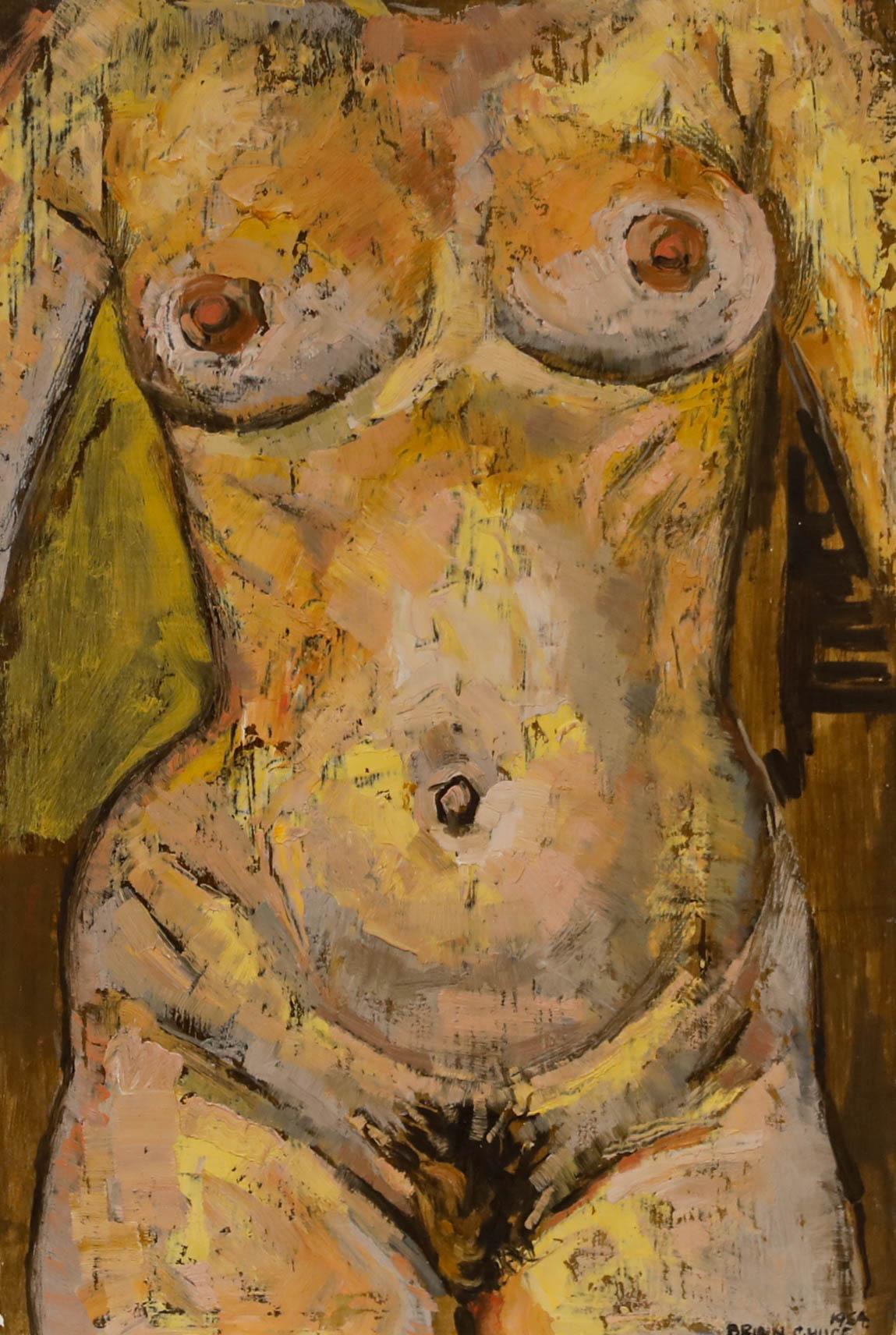 Brian Chugg (1926-2003) - Huile du milieu du 20e siècle, torse féminin - Painting de Unknown