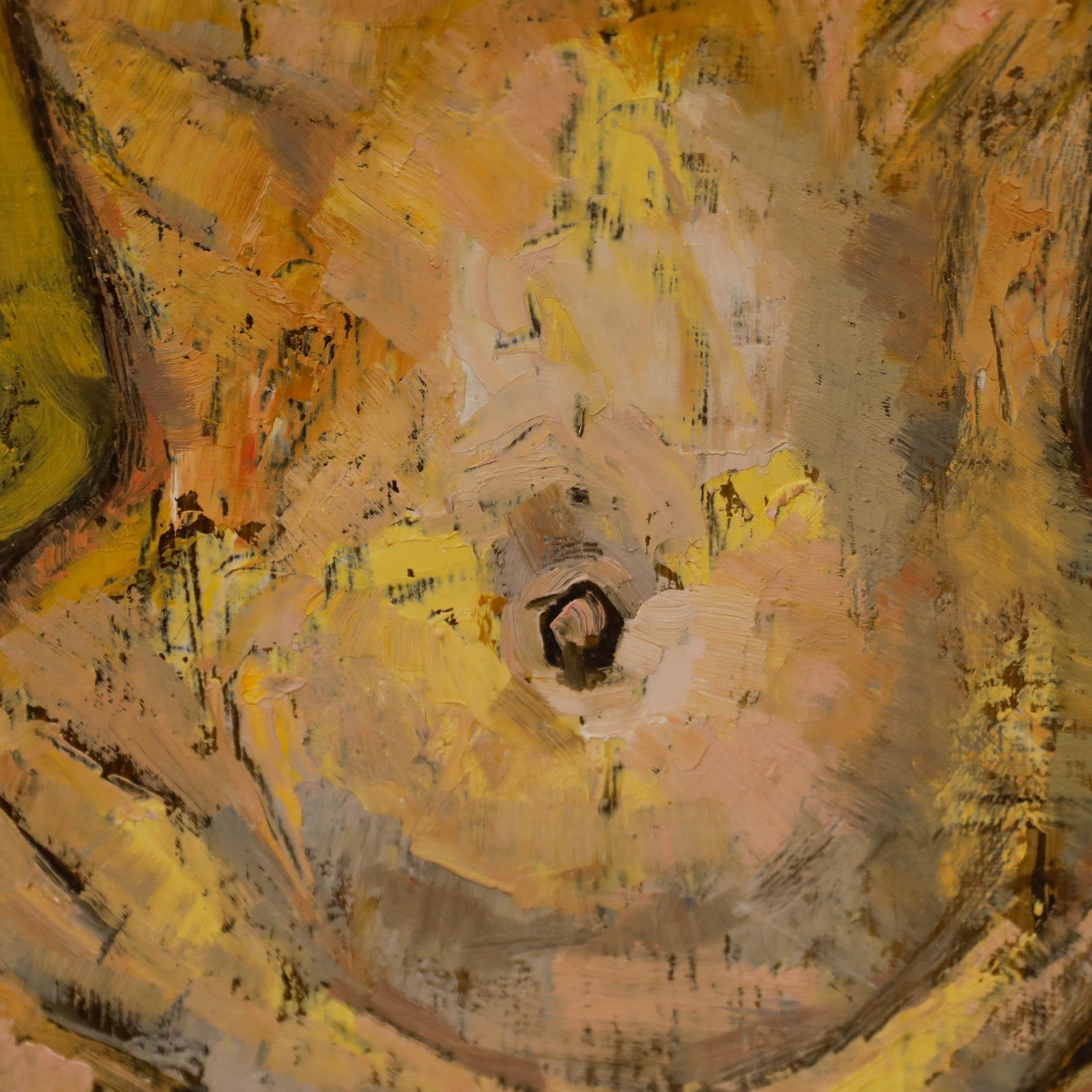 Huile sur planche. Signé en bas à droite et daté de 1954.