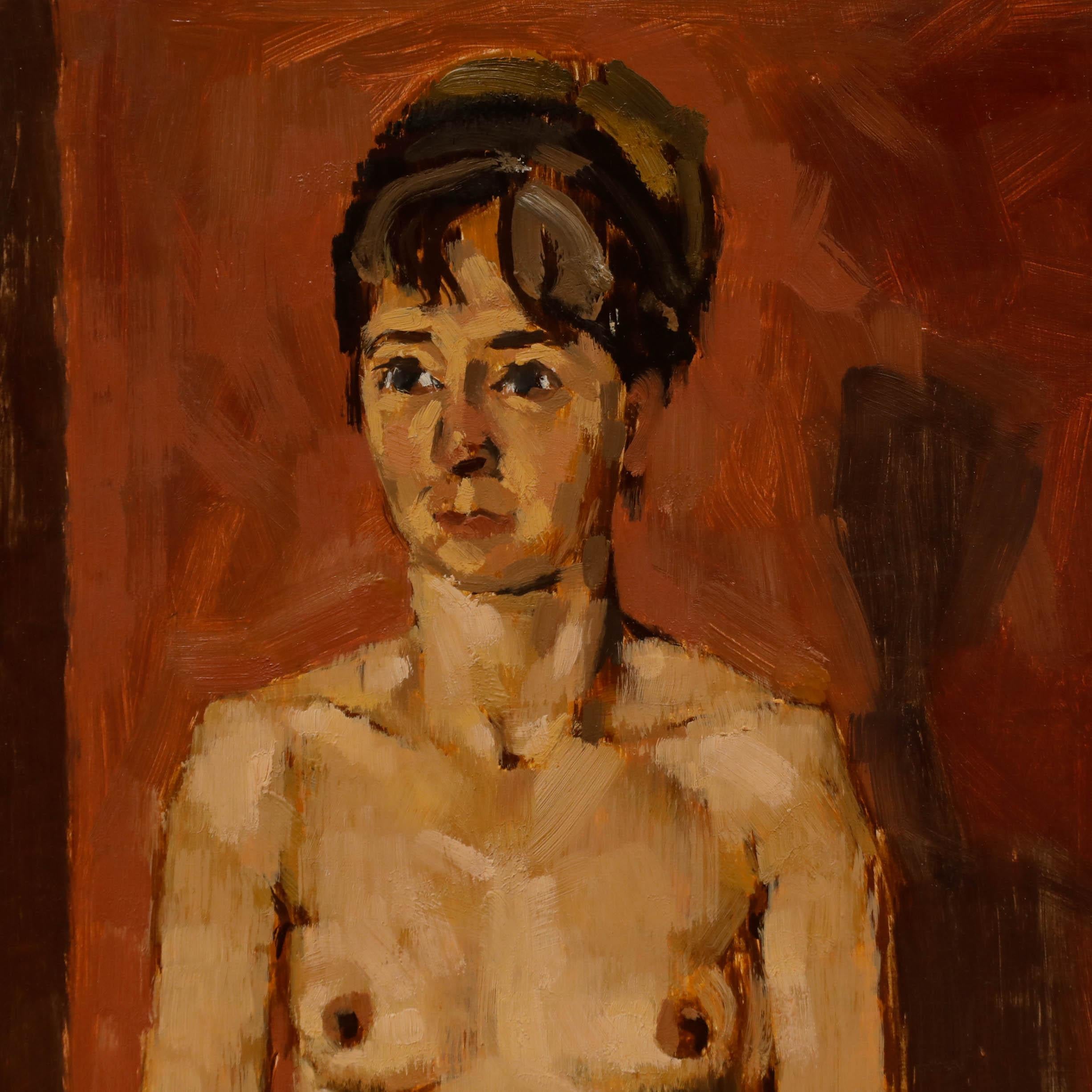 Oil on board. Signed lower right and dated 1965. Artist label fixed verso.