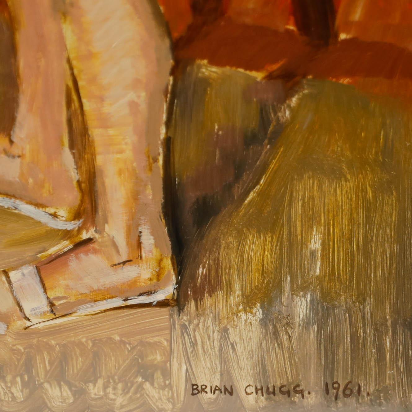 Brian Chugg (1926-2003) – Ölgemälde, Akt in Profil, Mitte des 20. Jahrhunderts im Angebot 1