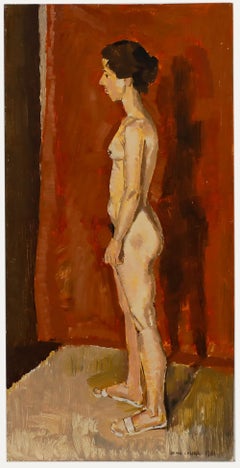 Brian Chugg (1926-2003) - Mid 20th Century Oil, Nude in Profile