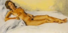 Brian Chugg (1926-2003) - Mid 20th Century Oil, Nude with Beaded Necklace