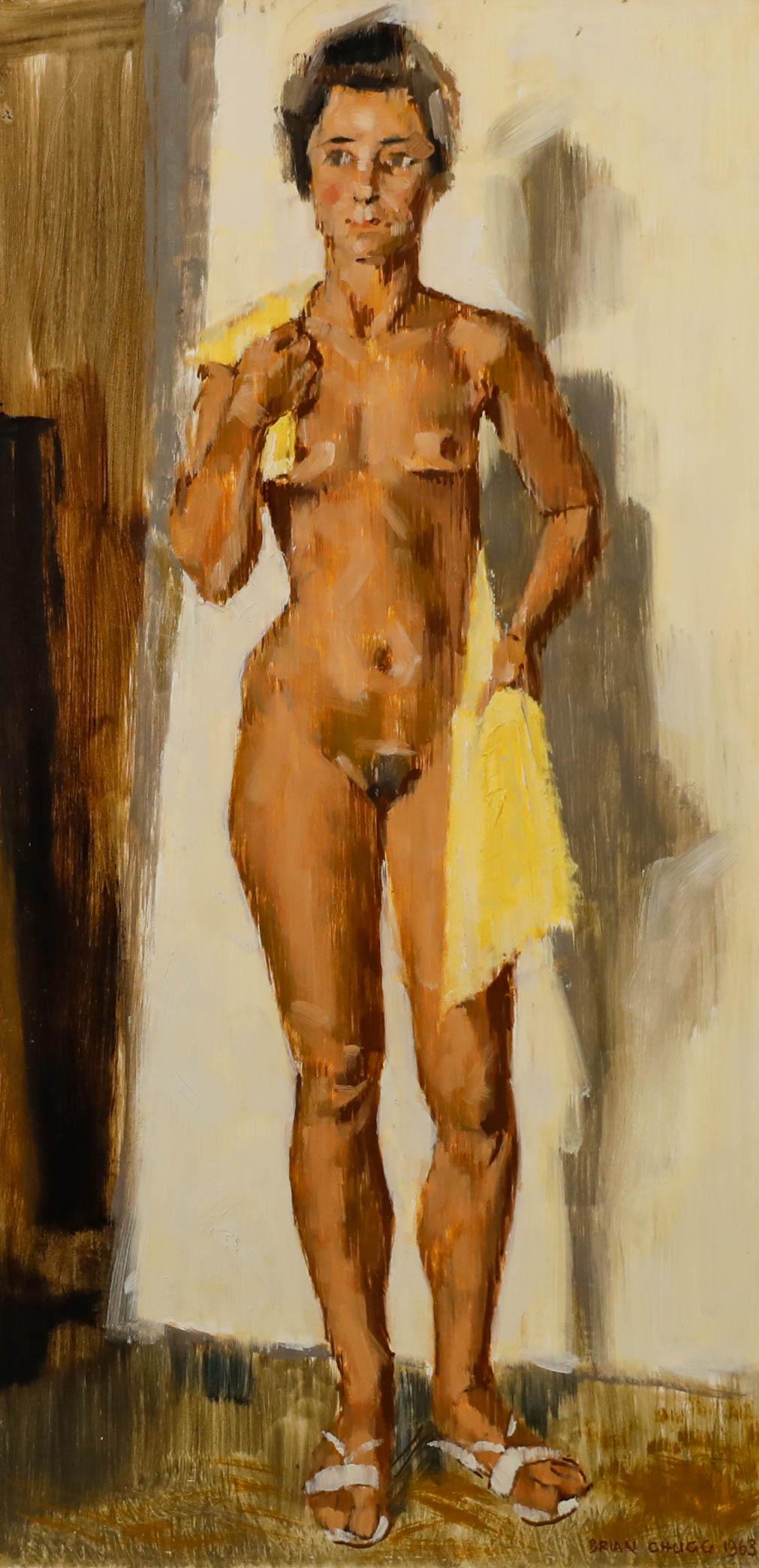 Brian Chugg (1926-2003) - Huile du milieu du 20e siècle, Le bijou jaune - Painting de Unknown