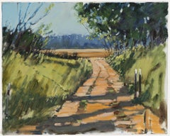Brian Ryder - Peinture à l'huile contemporaine, Une promenade à travers les champs