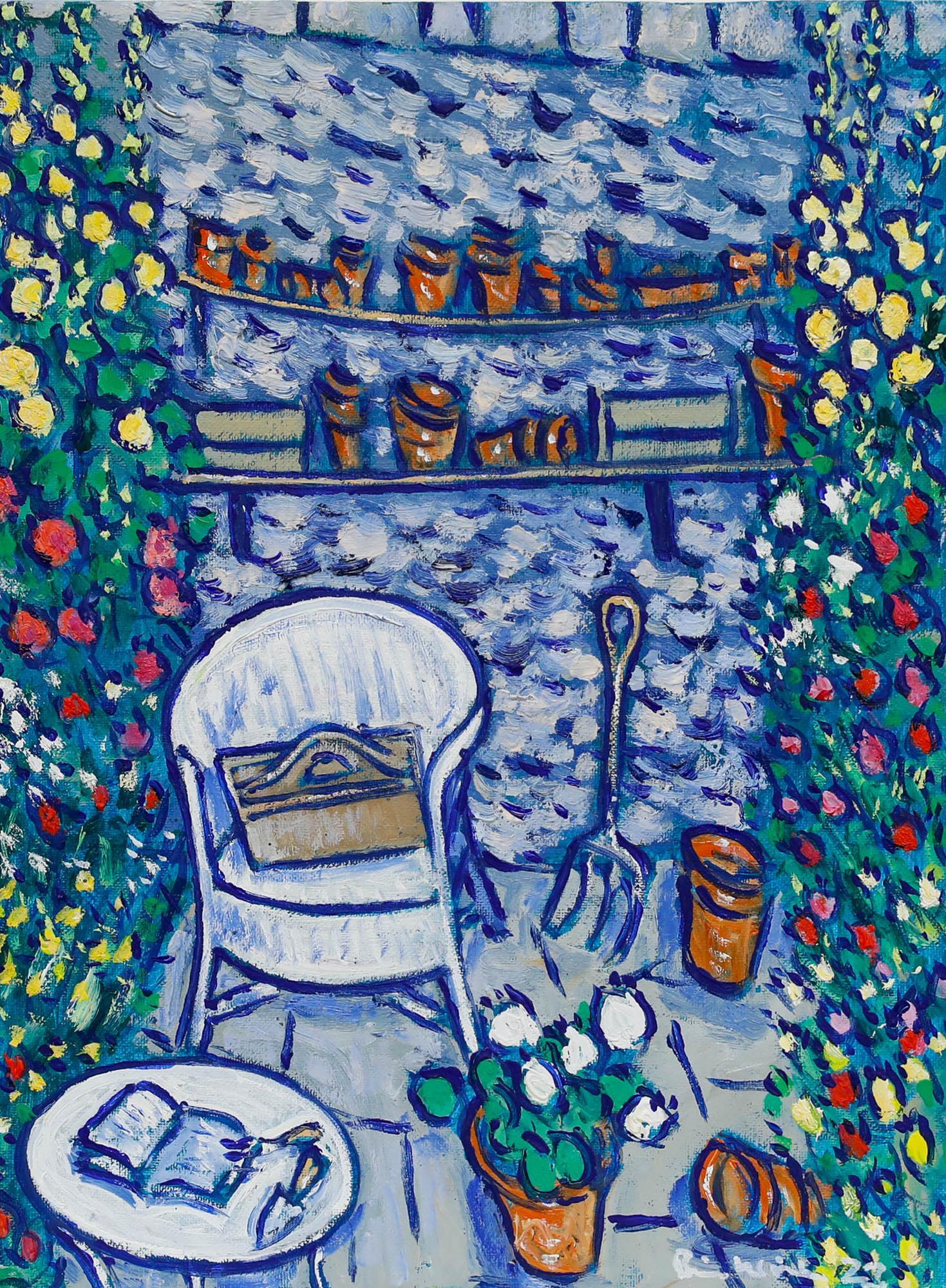 Brian William - Contemporary Oil, The Shade of the Secret Garden – Painting von Unknown