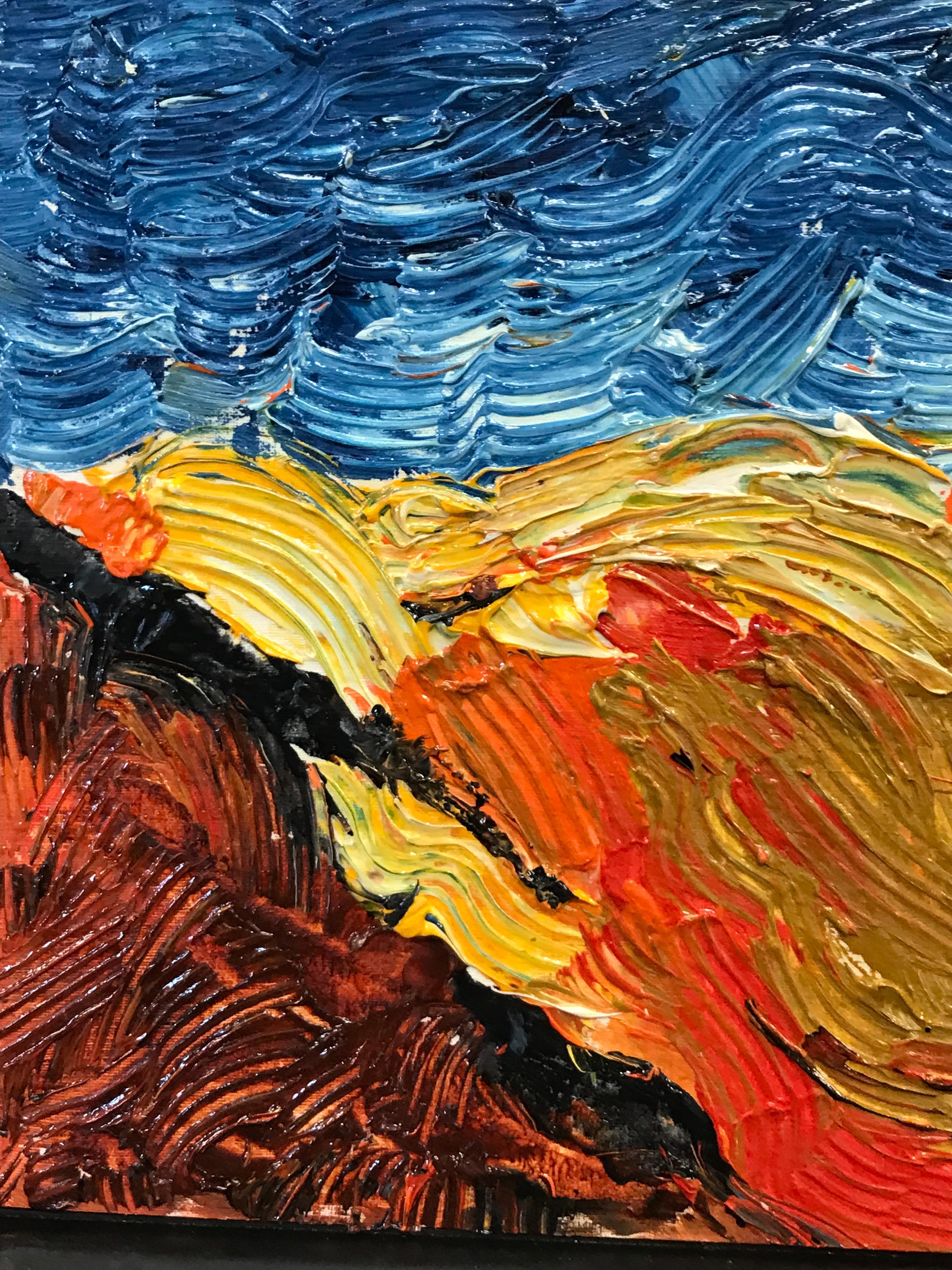 Bright & Colorful French Impressionist Oil Painting, Vibrant Color Landscape For Sale 1