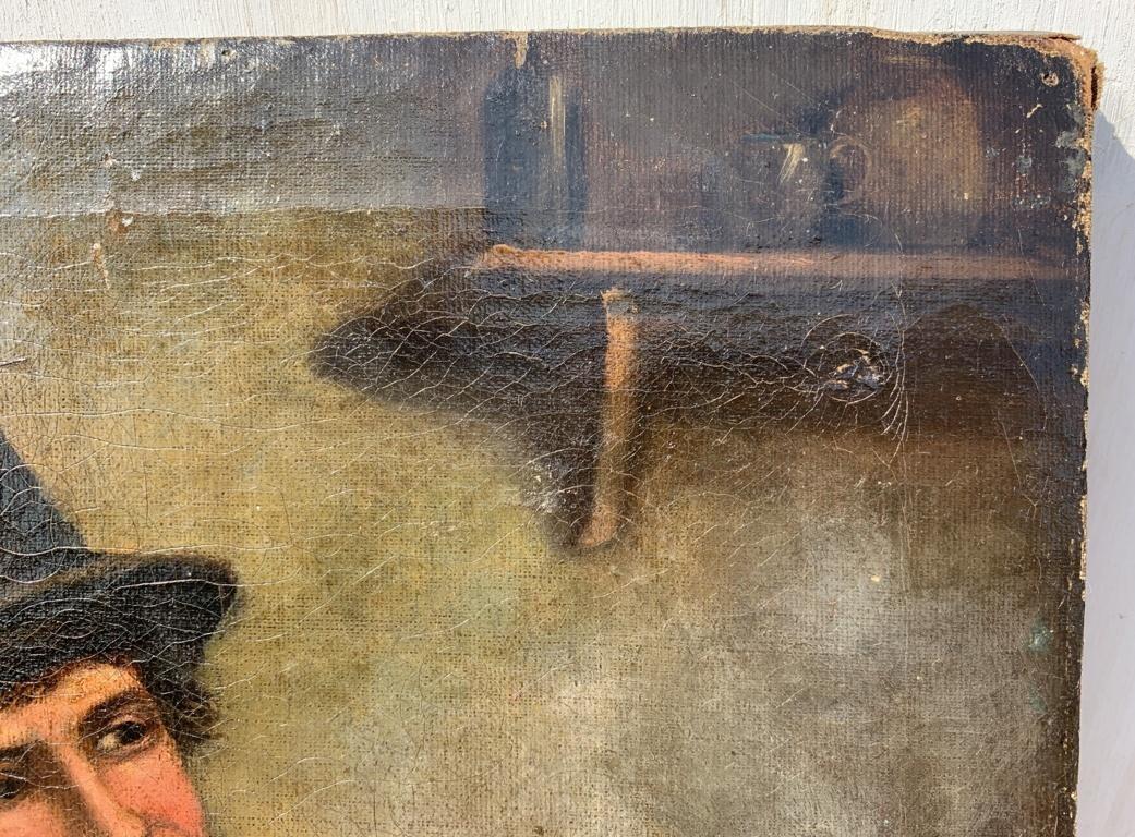 English painter (19th century) - Man with hat.

45.5 x 35.5cm.

Antique oil painting on canvas, without frame.

- Work signed indistinctly on the bottom.

Condition report: Original canvas. Good state of conservation of the pictorial surface.

- All