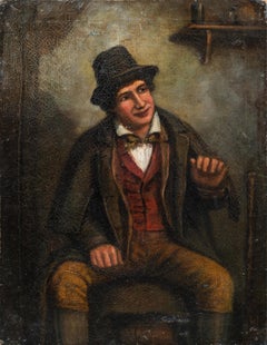 Pittore britannico - Pittura di figura del XIX secolo - Inglese - Firmato