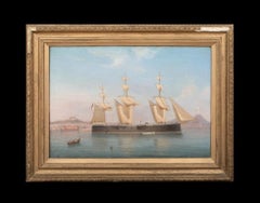 British Royal Navy Anchored Off Naples, 19th Century  TOMMASO DE SIMONE