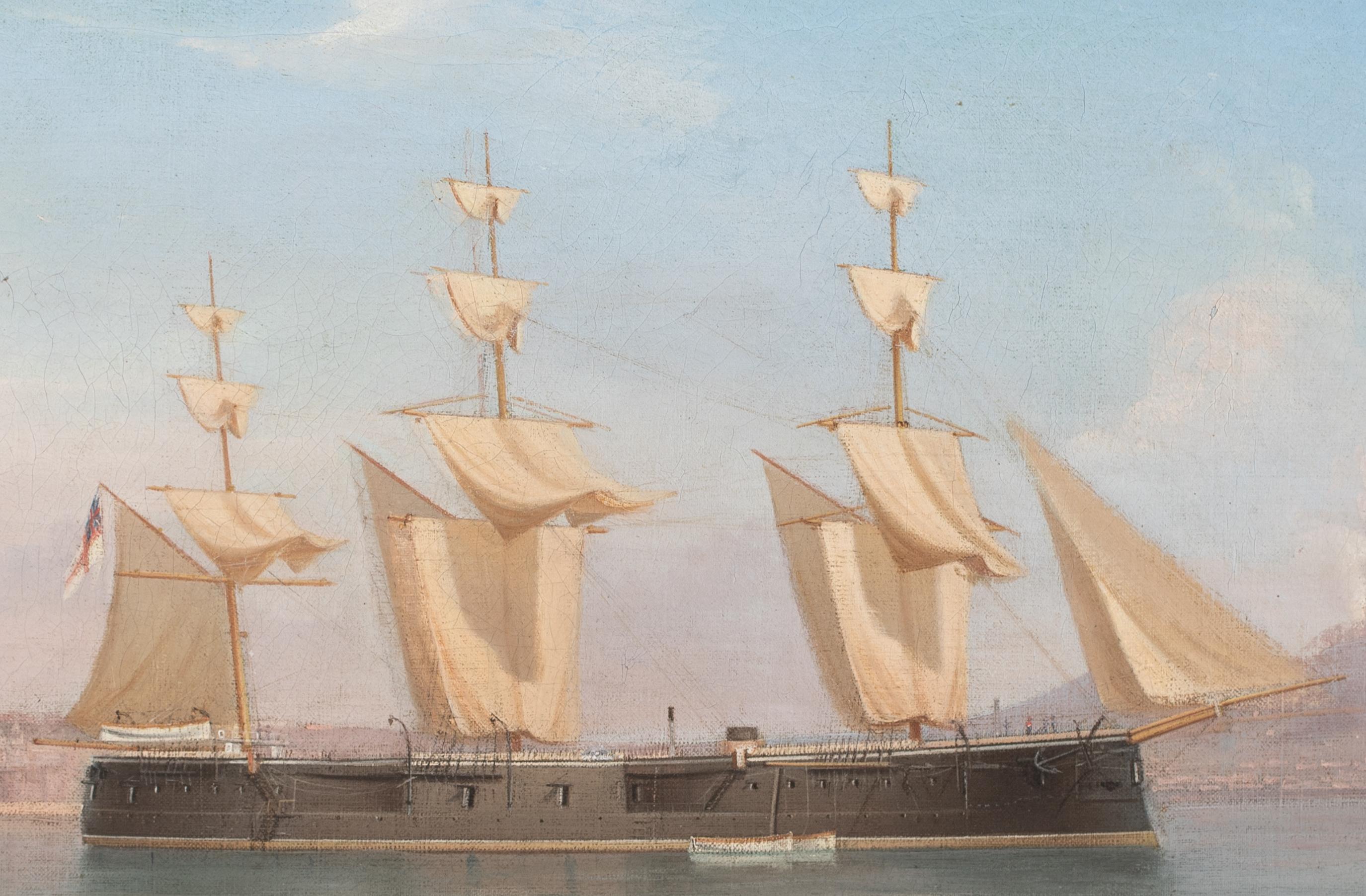 La Royal Navy britannique ancrée à Naples, 19e siècle  TOMMASO DE SIMONE en vente 3