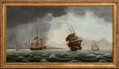 British Royal Navy Ships Off the English Coast, 18th Century Charles Brooking