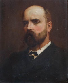 British School 1895 Oil - Portrait of a Distinguished Gentleman