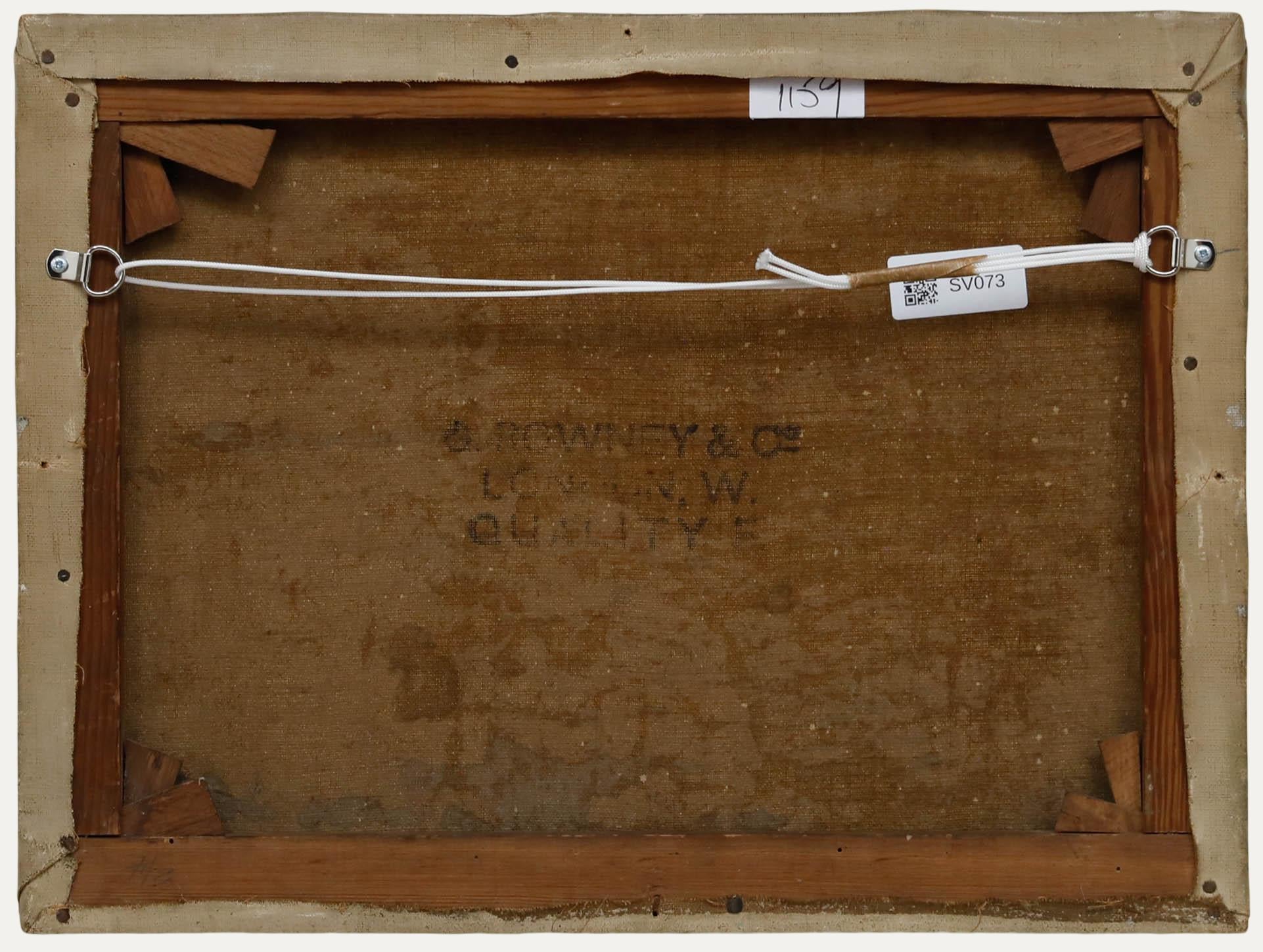 Britische Schule Mitte des 20. Jahrhunderts Öl - Felsenufer (Grau), Figurative Painting, von Unknown