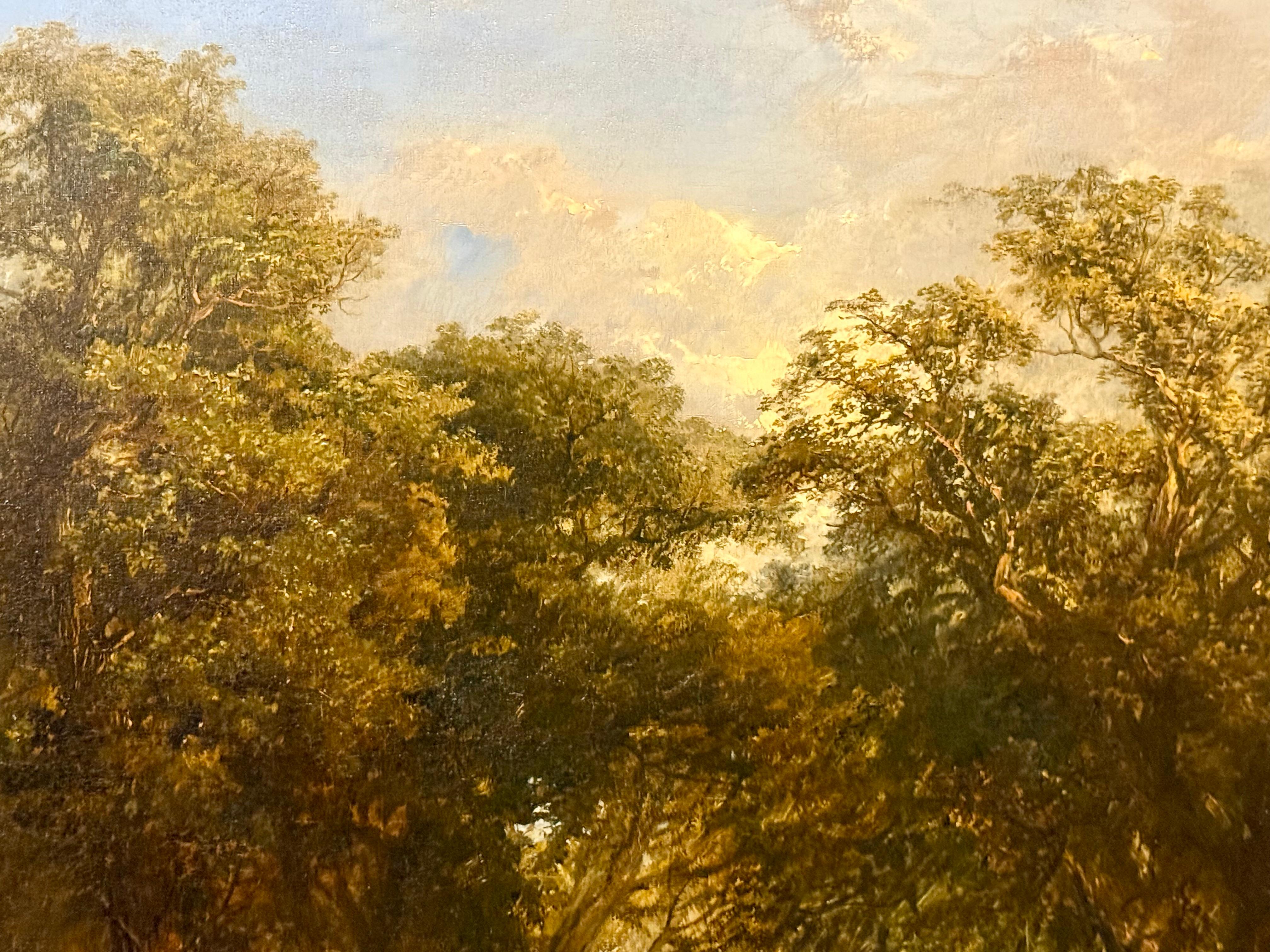 Figures in Woodland and River Scene, 19th century For Sale 6