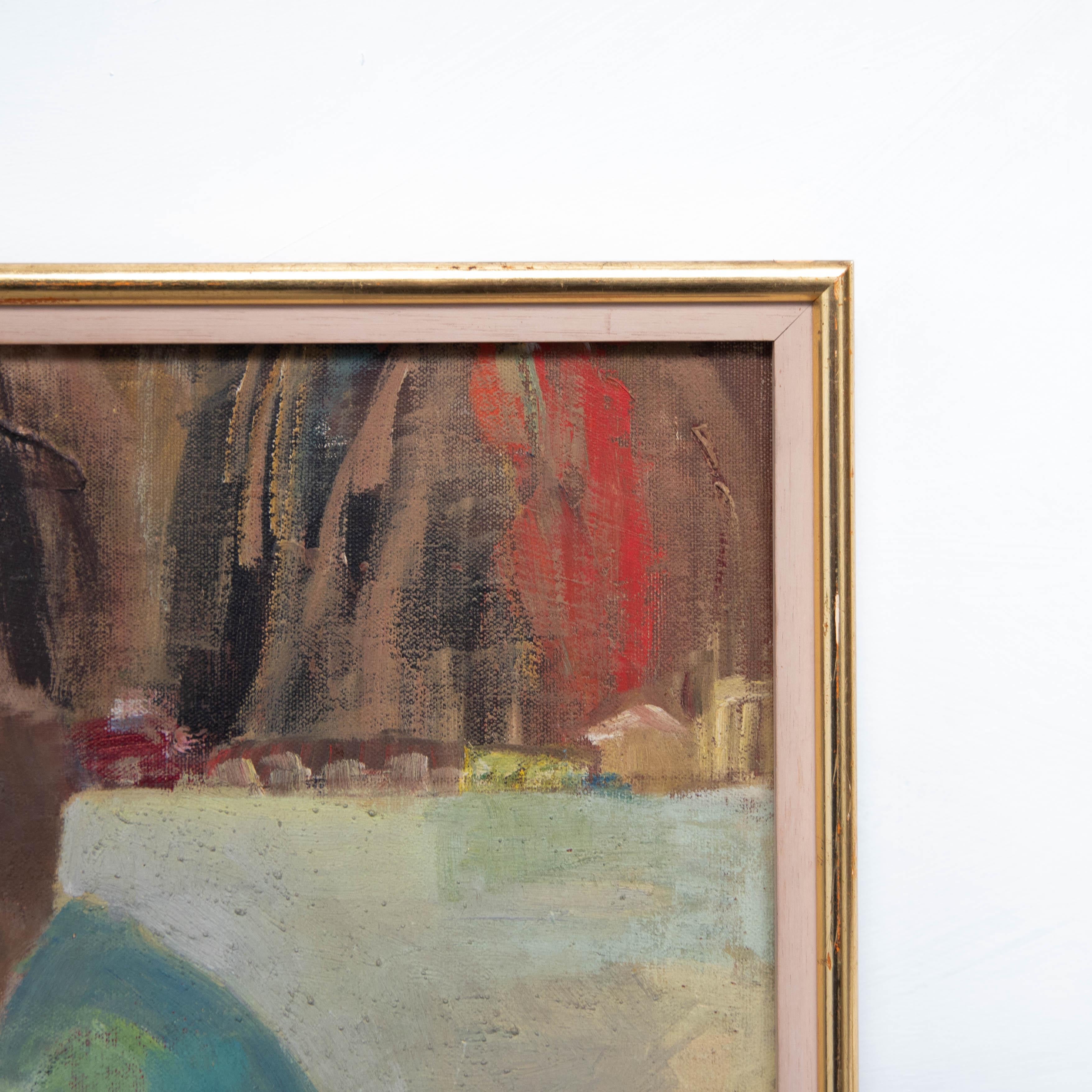 Brostoff - Framed Mid 20th Century Oil, Artist In-Situ 2