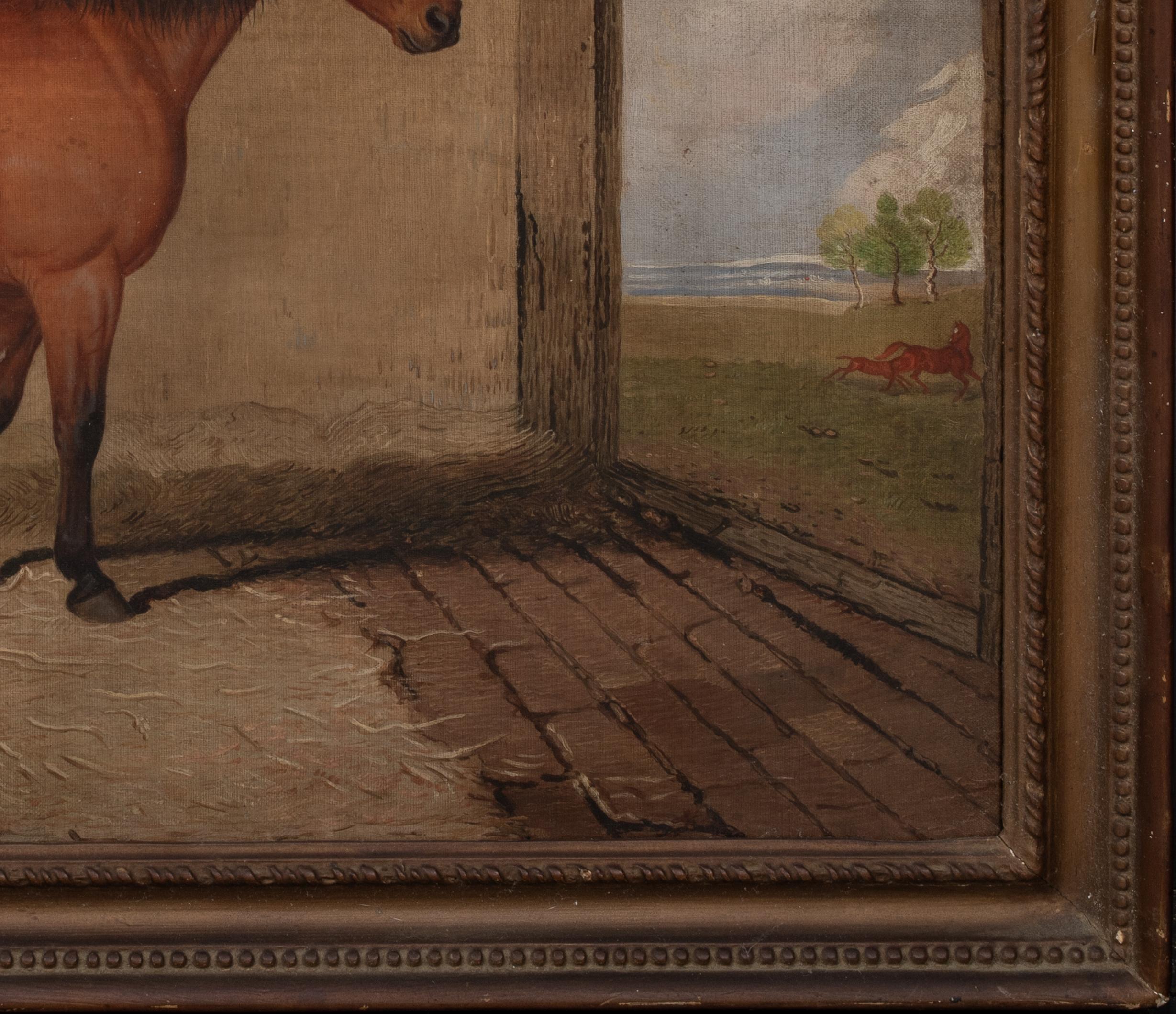 Brown Hunter In A Stable, 19th Century   English School   For Sale 1