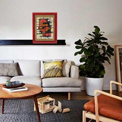 Brutalist Abstract Enamel Mounted Wall Panel Plaque Artwork