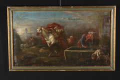 Bucolic Landscape Oil Painting on Canvas 18th Century
