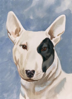 Vintage Bull Terrier Painting