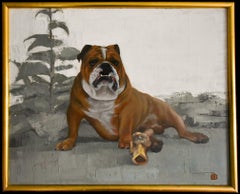 Bulldog con hueso