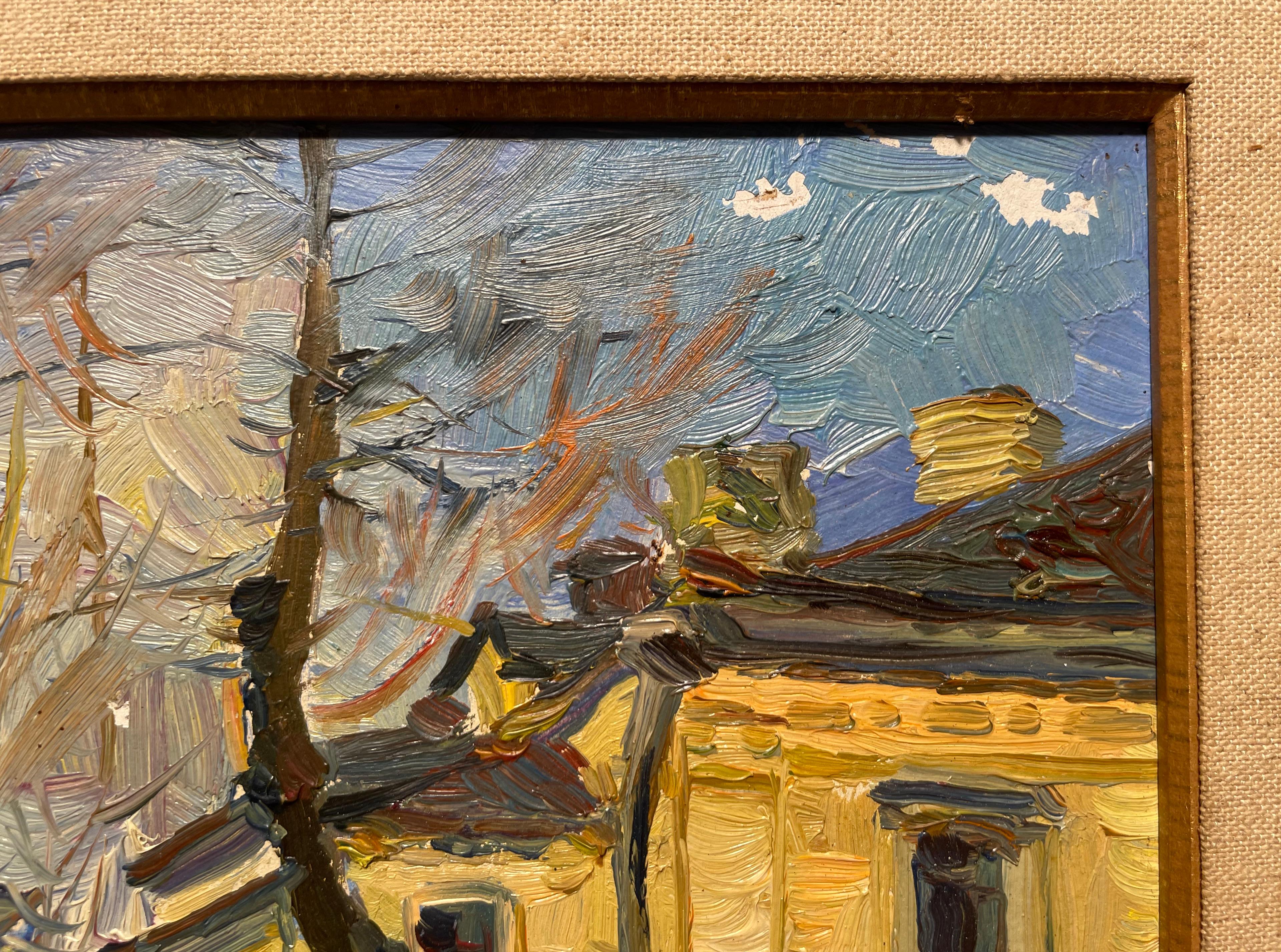 Strada trafficata, firma da identificare, scuola orientale? - Landscape Painting Marrone di Unknown