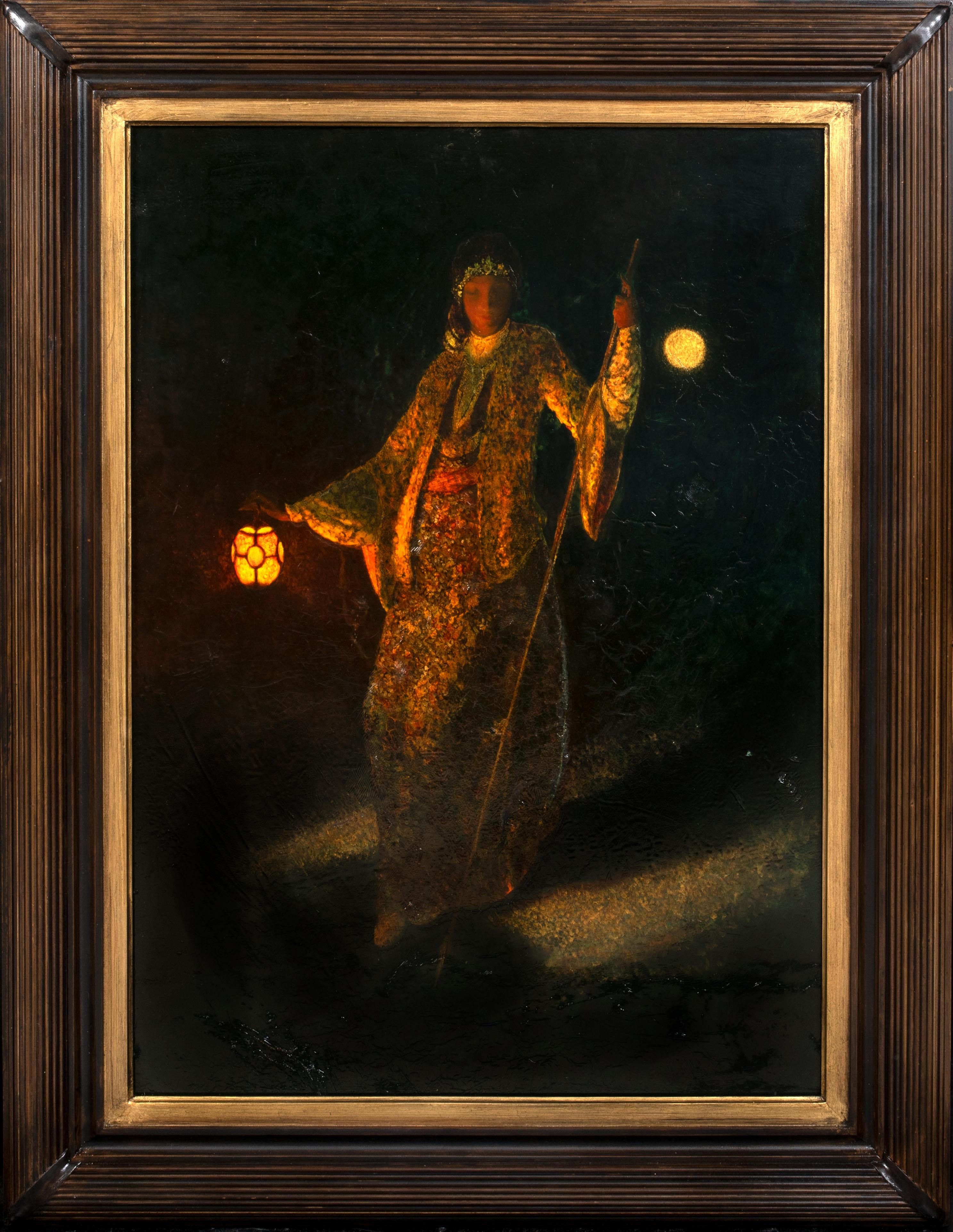 Unknown Portrait Painting - By The Light Of The Lantern, 19th Century  European Oreintalist School