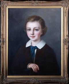 c. 1860 Oil - The Young Scholar