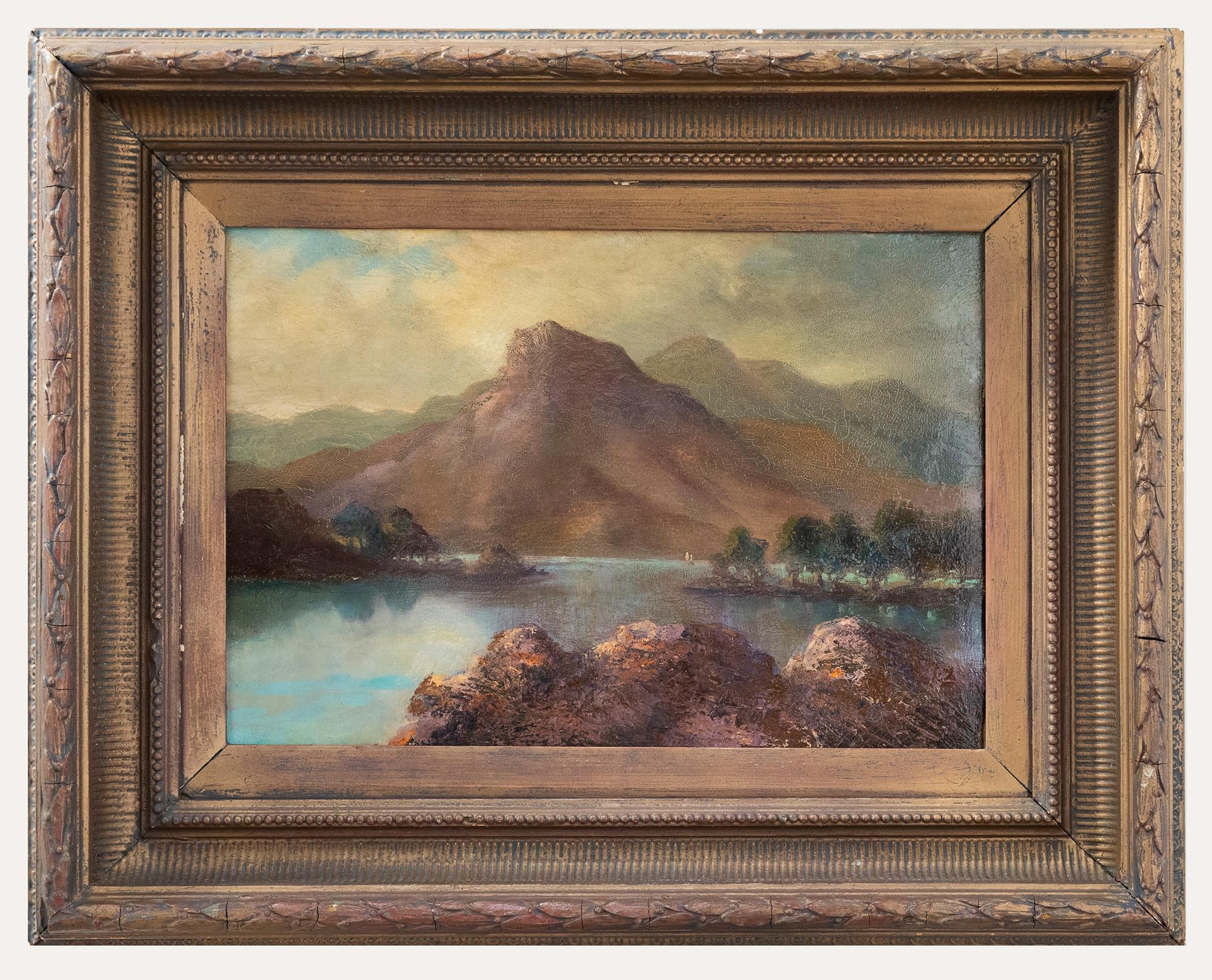 Unknown Landscape Painting - C. Milne - Framed Late 19th Century Oil, Loch Ericht