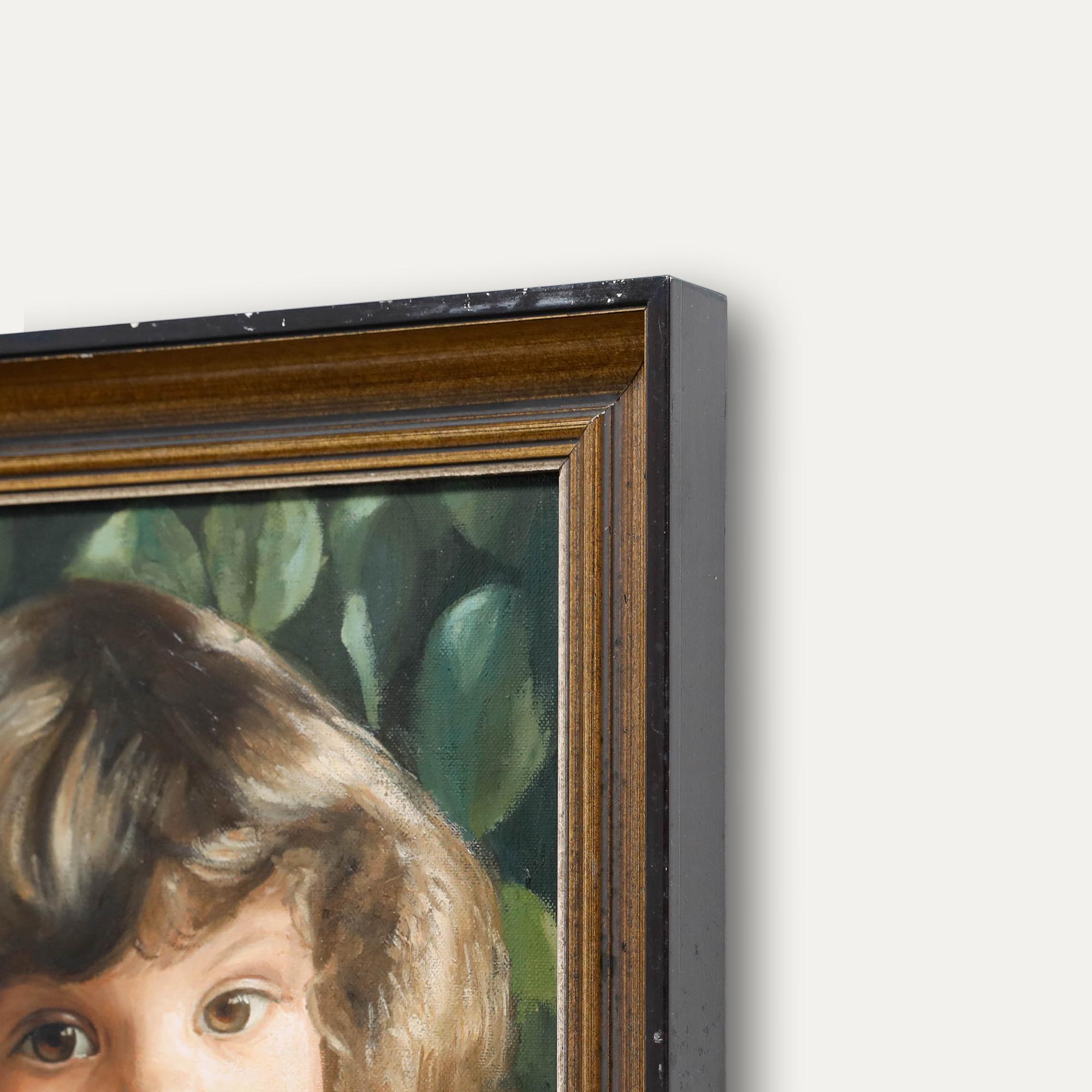 C. Reuter - Olio del XX secolo, Ritratto di un bambino in vendita 1