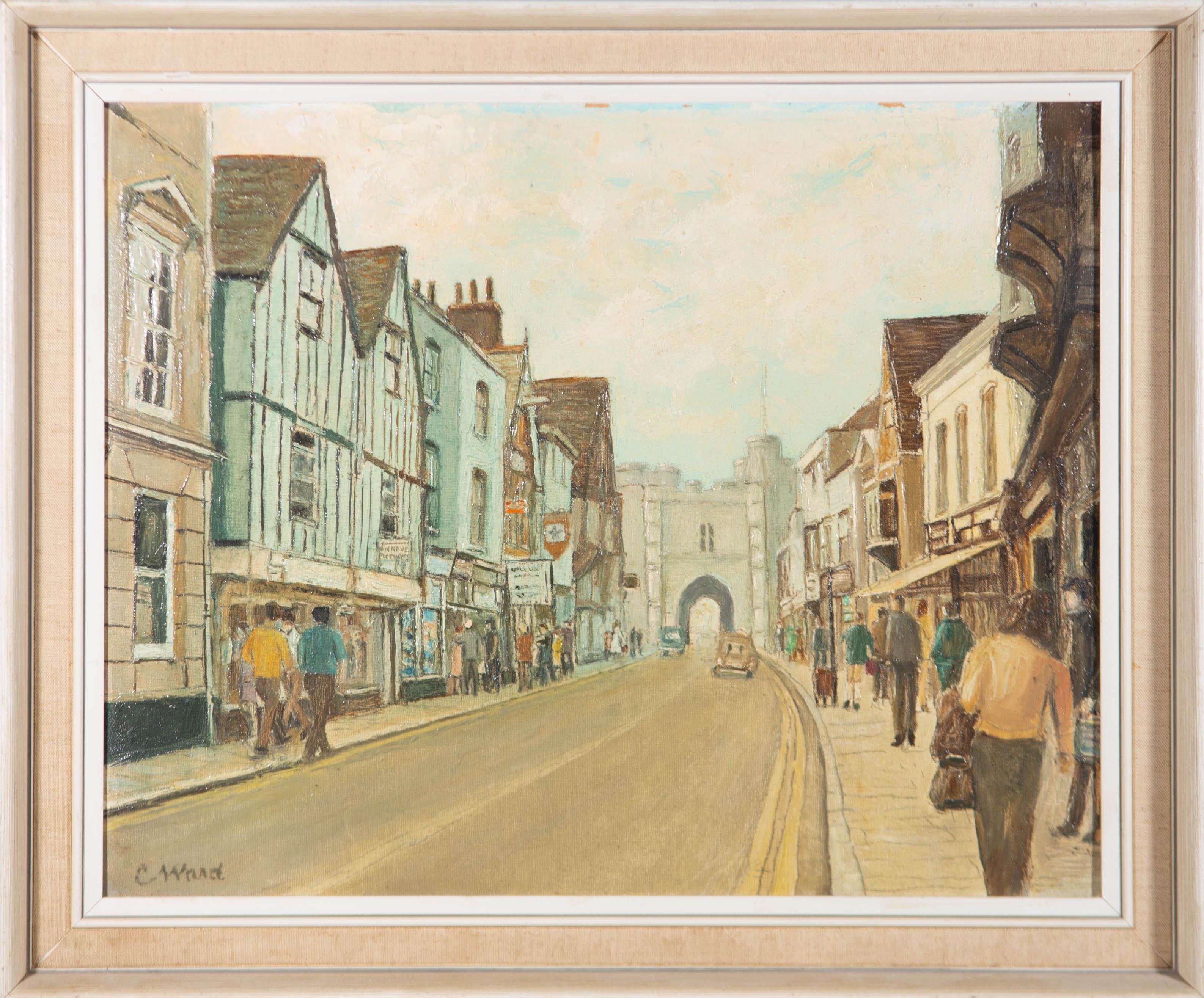 Unknown Landscape Painting - C. Ward - Signed & Framed Mid 20th Century Oil, Westgate, Canterbury