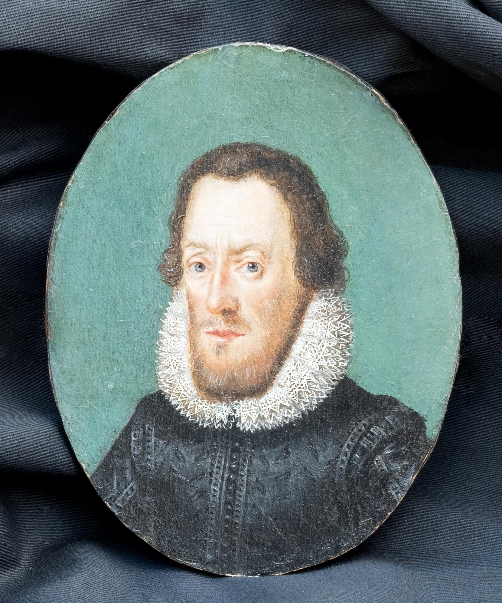 Unknown Portrait Painting - c.1700 Miniature Portrait of Sir Walter Raleigh (Nicholas Hilliard tradition)