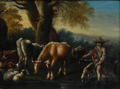 c.1700 Öl - An der Tränke