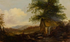 c.1840 Oil - Water Mill On The Lim