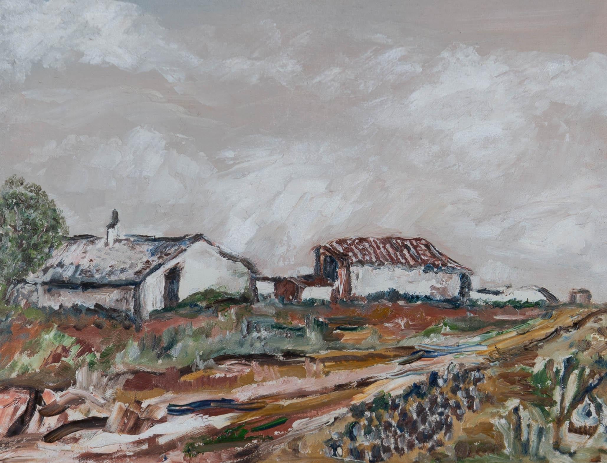 c.1940 Oil - Irish Farmstead - Painting by Unknown