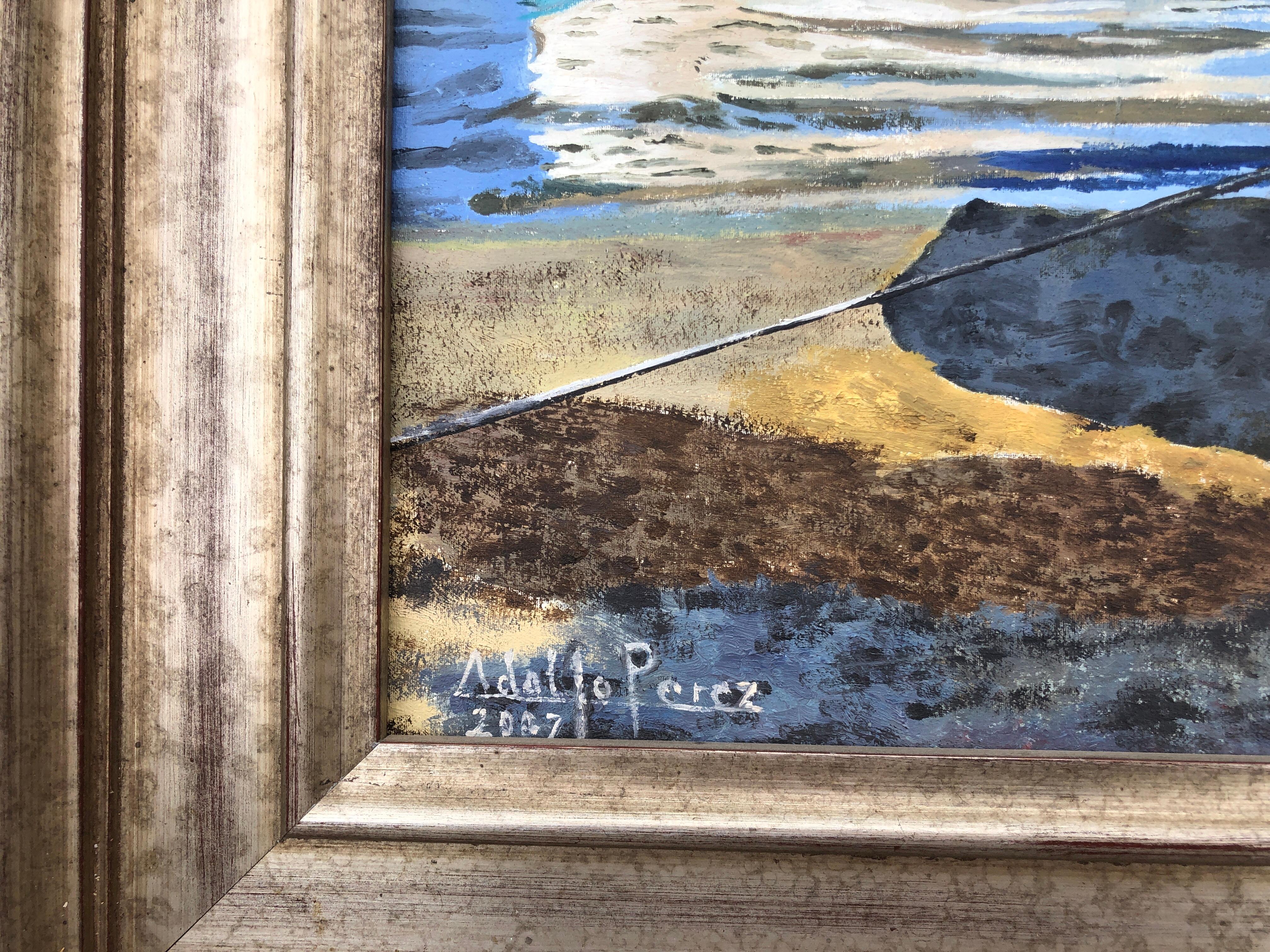 Cadaqués España óleo sobre lienzo pintura paisaje marino barcos playa - Painting Fotorrealista de Unknown