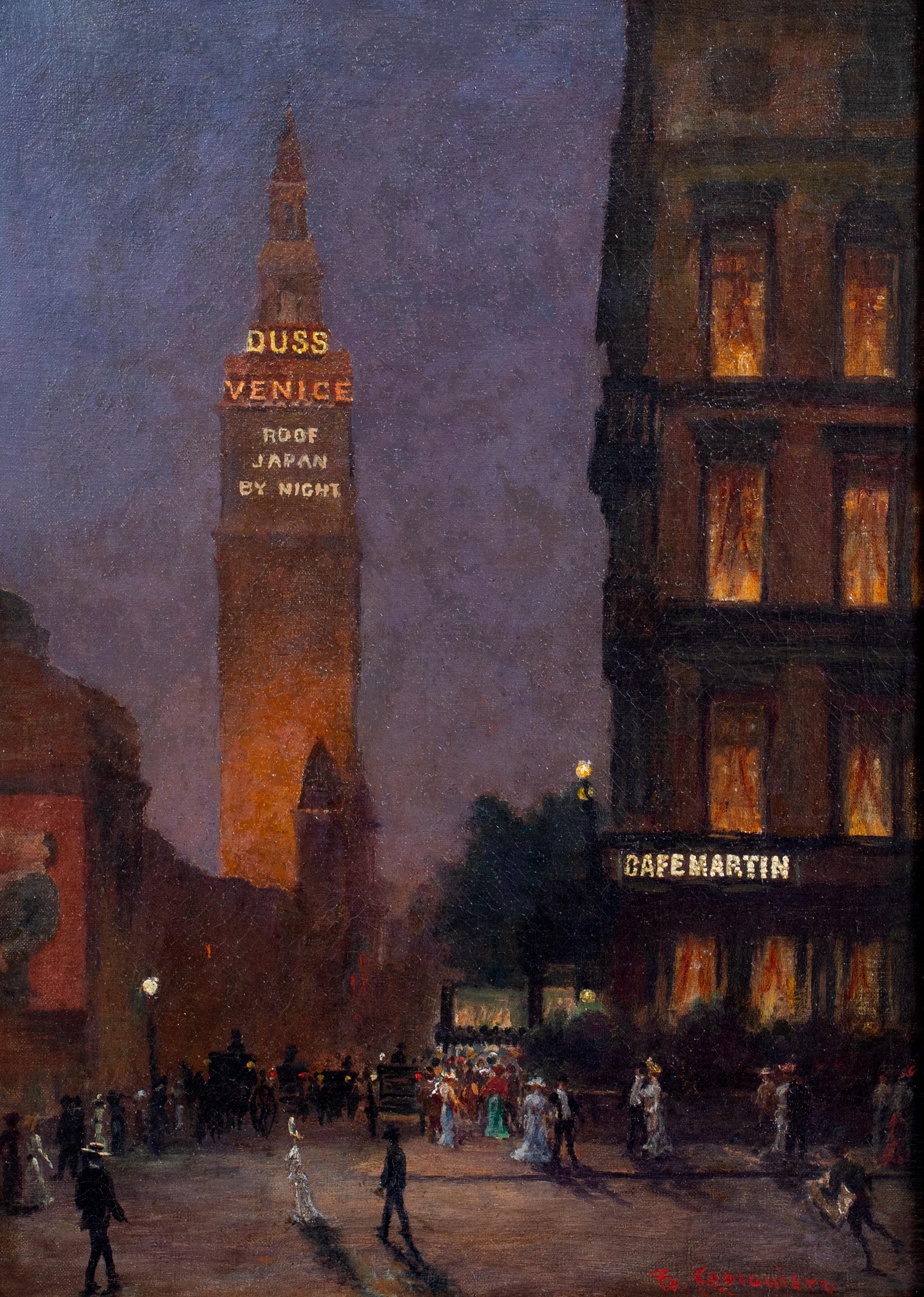 Cafe Martin At Night, Madison Square Park, New York, dated 1902

signed 