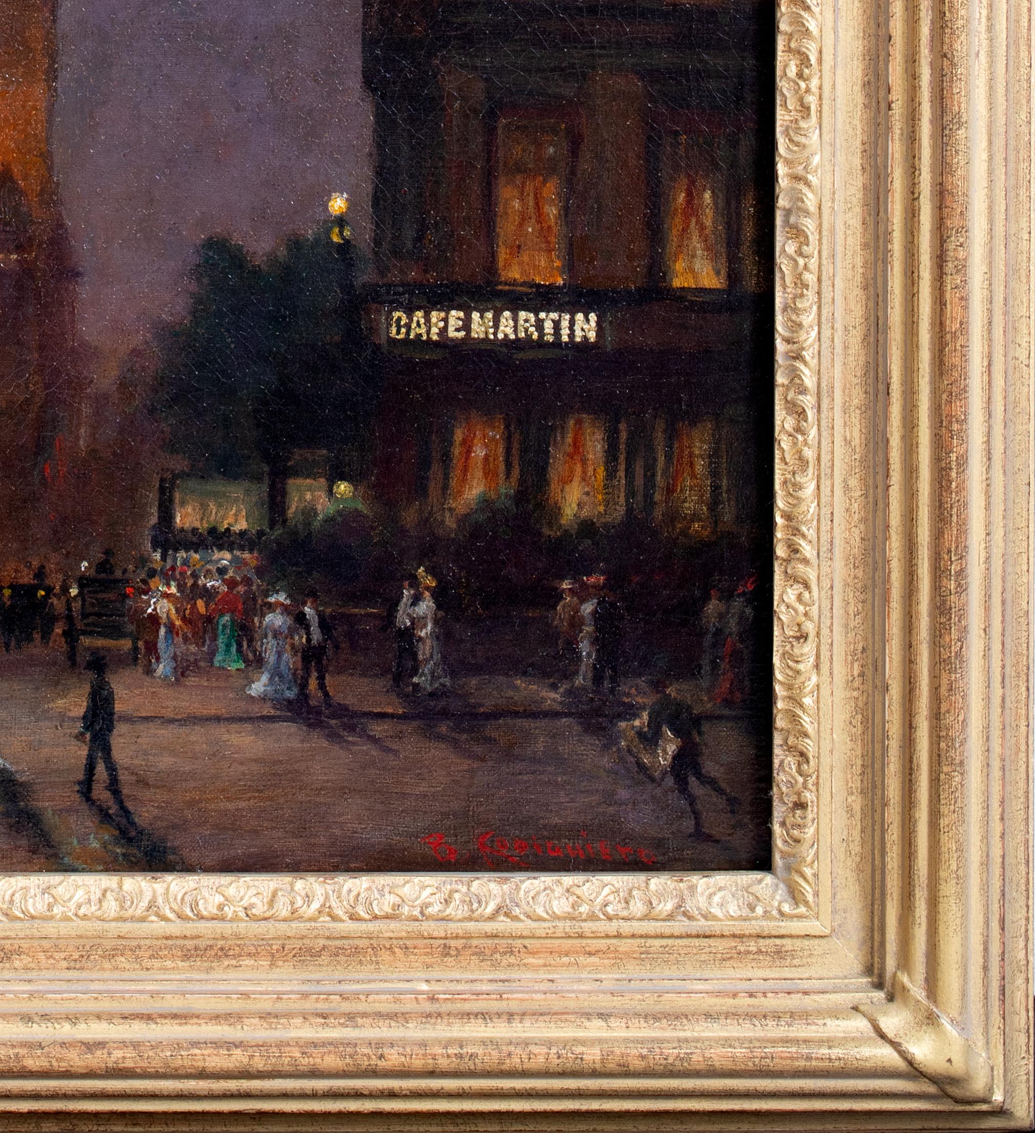 Cafe Martin At Night, Madison Square Park, New York, dated 1902  Rodighiero For Sale 1