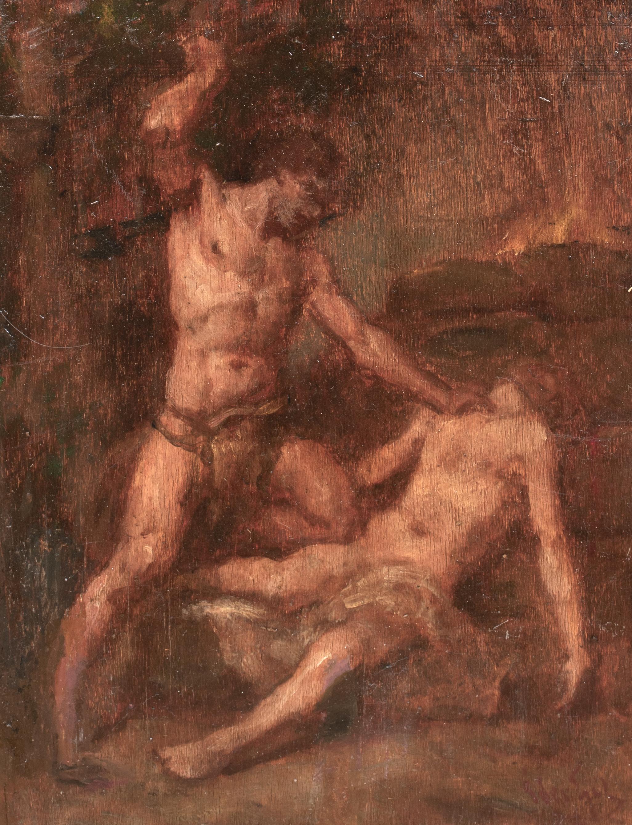 Kain und Abel, 19. Jahrhundert (Braun), Portrait Painting, von Unknown