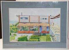 Dipinto paesaggistico "Fuga sulla spiaggia in California", firmato, 35,5 x 53,3 cm
