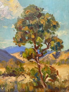 California School Arts & Crafts Impressionist Landscape Oil Painting C.1930