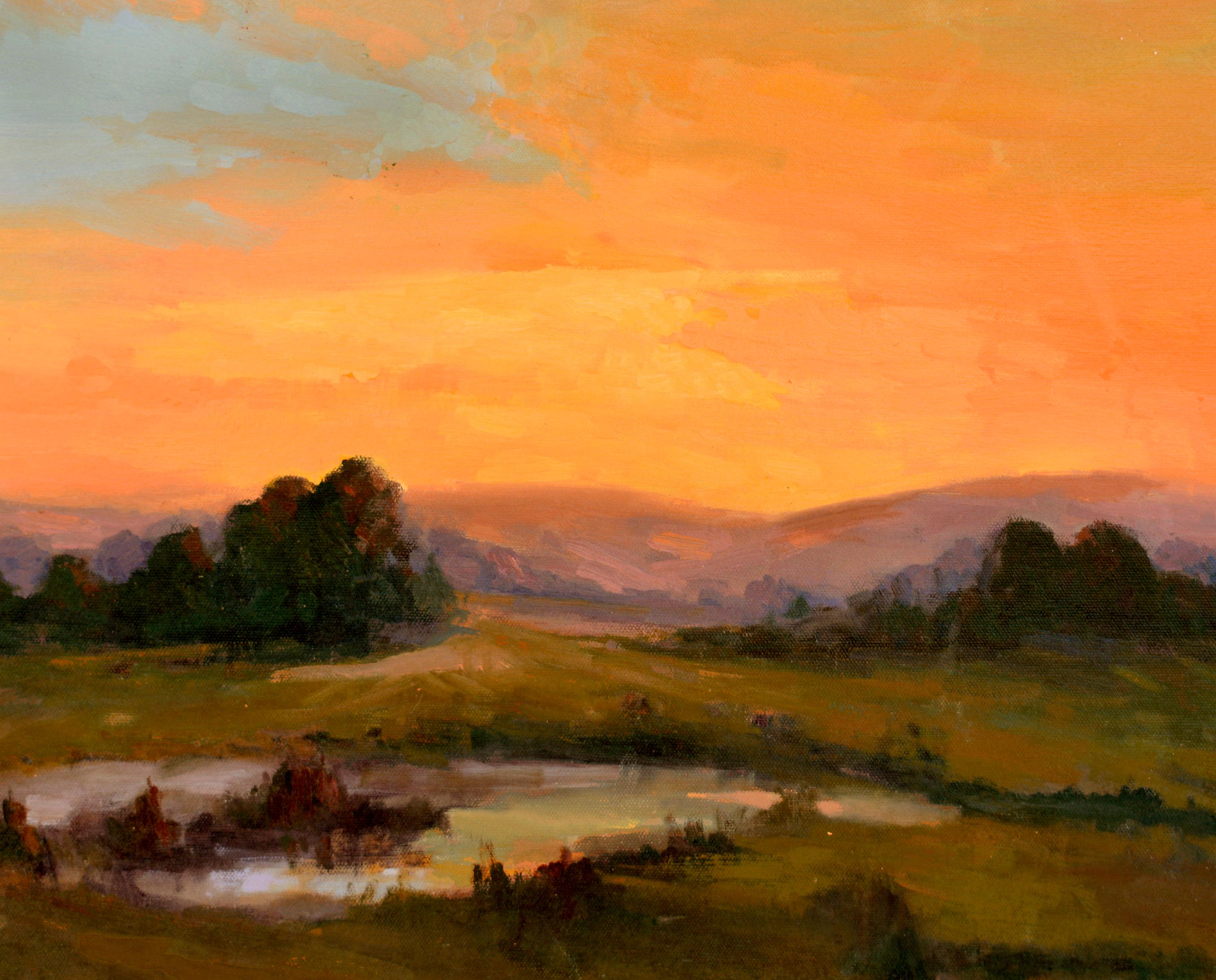 California Sunset Landscape  - Painting by Unknown