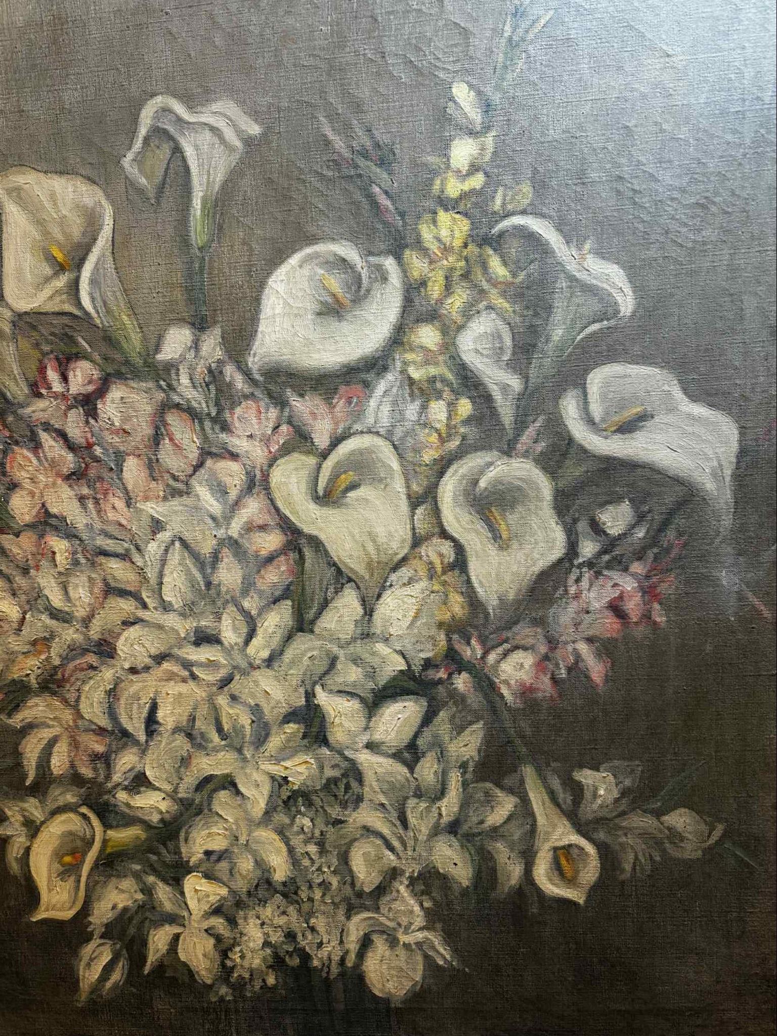 Calla Lillies - American Modern Painting by Unknown