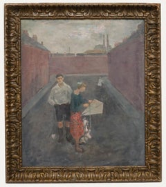 Óleo de mediados del siglo XX de la Escuela Camberwell - La Cometa
