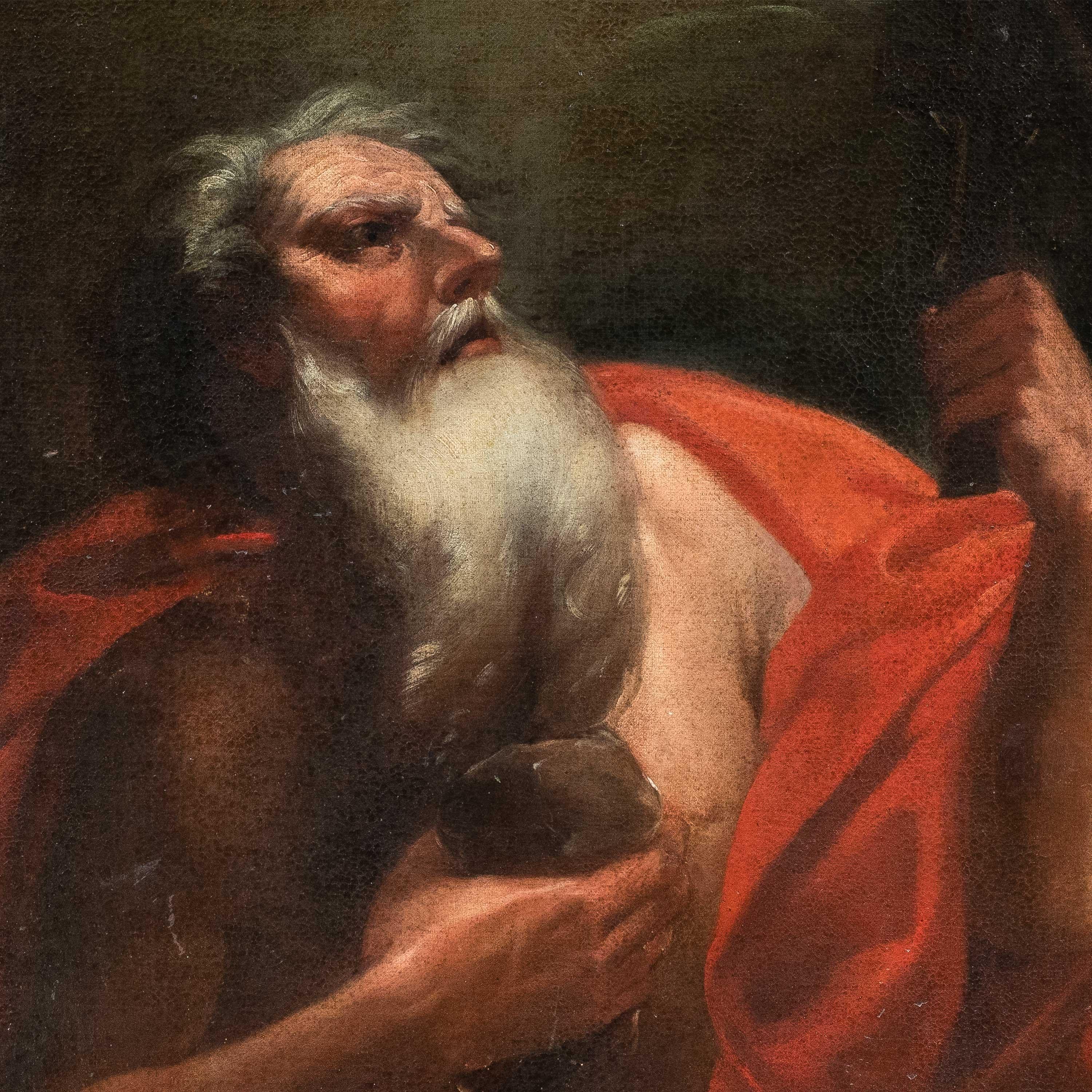 Camillo Sagrestani Werkstatt Toskana - 17. Jahrhundert Figurenmalerei - Heiliger Hieronymus – Painting von Unknown