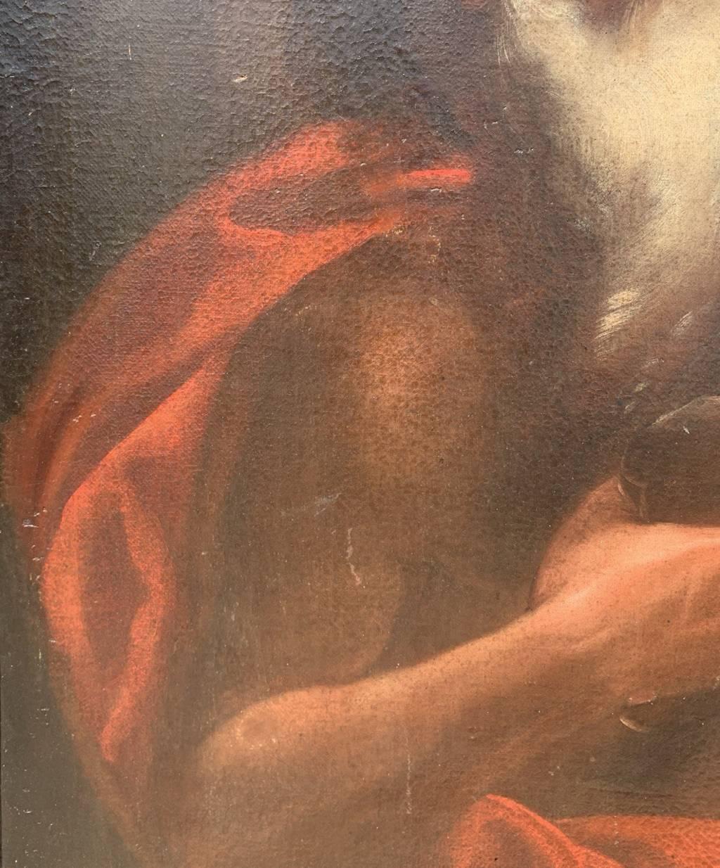 Camillo Sagrestani Werkstatt Toskana - 17. Jahrhundert Figurenmalerei - Heiliger Hieronymus im Angebot 4