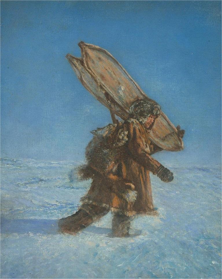 Canadian School 20th Century Oil - The Wastes Of Chukchi Peninsula - Painting by Unknown